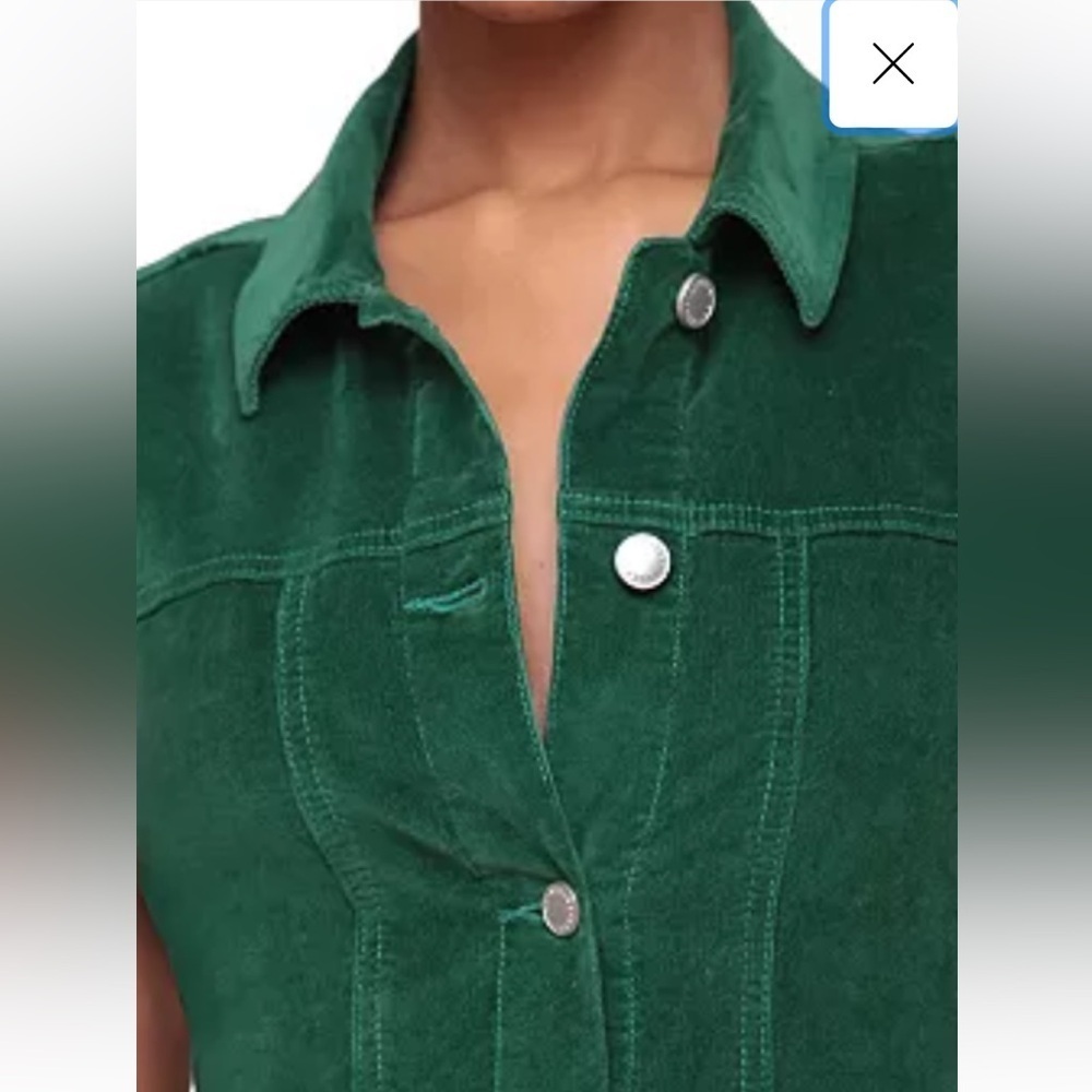 Do not buy sold consignment $225 Corduroy Maxi Dress Green SOLDOUT Size 8 - Picture 14 of 15